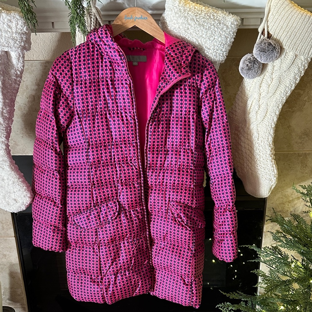 Uniqlo Kids Pink/Navy jacket.super light and puffy!